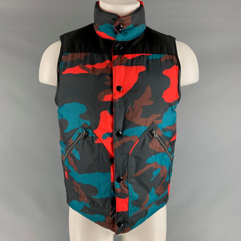 COACH Size S Red Quilted Nylon Reversible Vest
