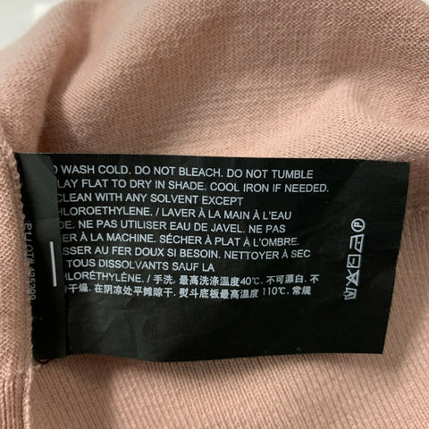 THEORY Size M Pink Solid Wool Short Sleeve T-shirt