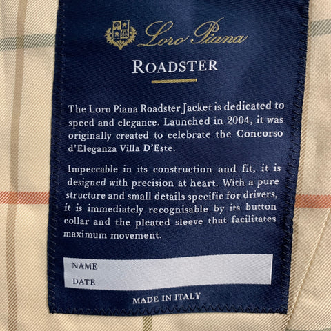 LORO PIANA Size S Brown Olive Flax Herringbone Zip Up Coat