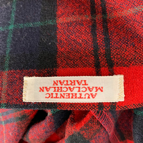 PENDLETON Size L Red Black Plaid Virgin Wool Long Sleeve Shirt