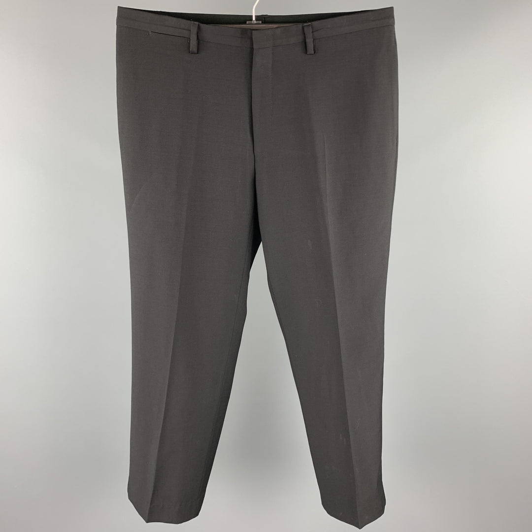 GUCCI Size 38 Black Wool / Mohair Zip Fly Dress Pants