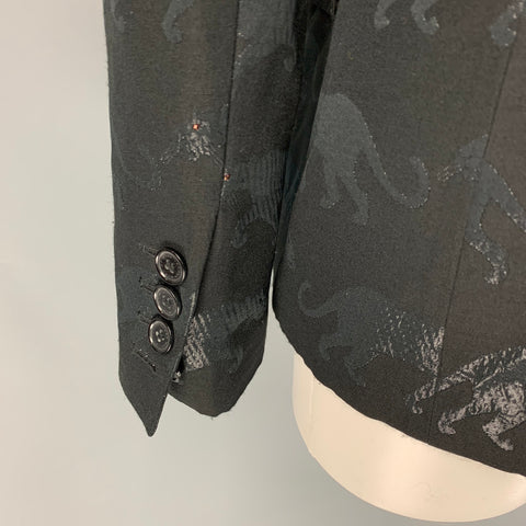 MARC by MARC JACOBS Size M Black Jacquard Polyester Blend Jacket Blazer
