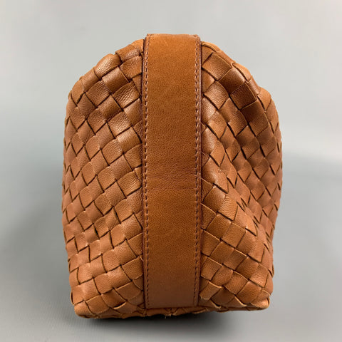BOTTEGA VENETA Cognac Woven Leather Mini Handbag