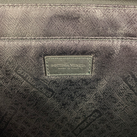 BOTTEGA VENETA Black Padded Leather Laptop Case