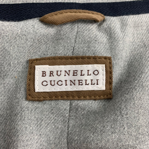 BRUNELLO CUCINELLI Size XL Brown Quilted Polyester Nylon Vest