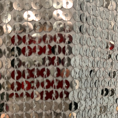 ALICE + OLIVIA Taille S Manteau ouvert à paillettes en viscose argentée