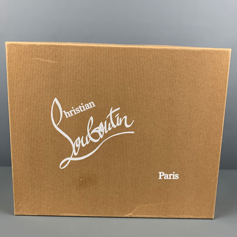CHRISTIAN LOUBOUTIN Talla 10 Botas de cuña de ante marrón