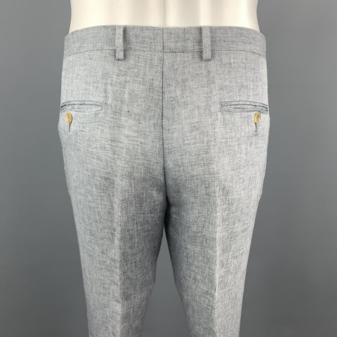 J. CREW 38 Regular Grey Heather Linen Suit