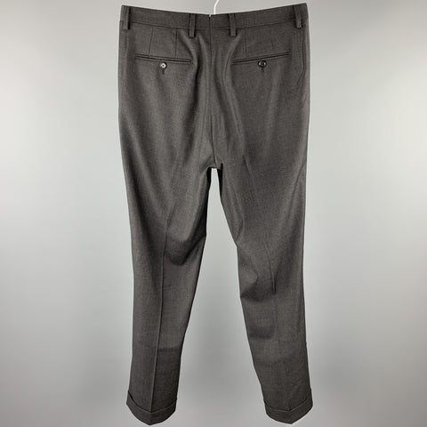 SARTORIA PARTENOPEA Size 32 Charcoal Wool Zip Fly Dress Pants