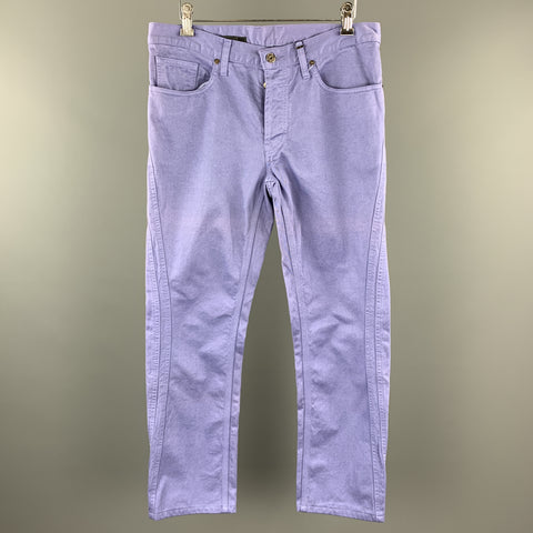 DIRK BIKKEMBERGS Talla 30 Vaqueros de doble costura morado lavanda