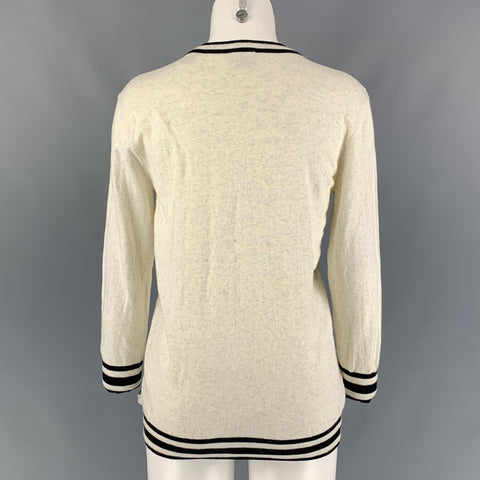 SCOTCH AND SODA Jersey de dibujos animados de algodón/lana color crema y negro Talla M