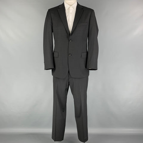 BOSS by HUGO BOSS Traje gris con solapa de muesca de lana virgen talla 40