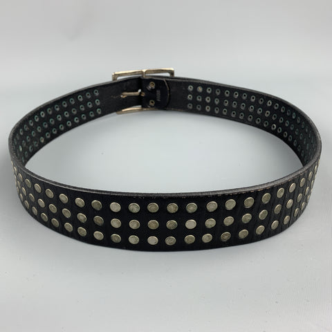 SIXFEET Size 32 Black Studded Leather Belt