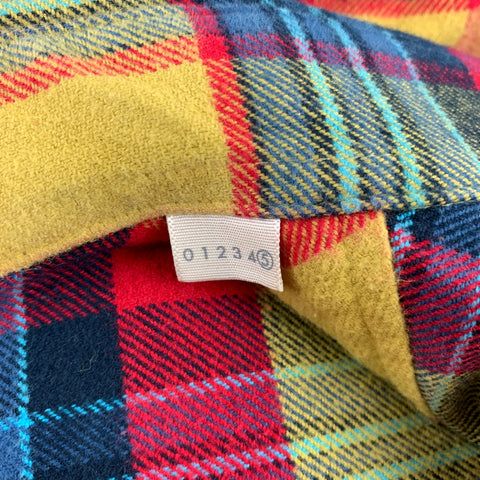 BAND OF OUTSIDERS Size XXL Multi-Color Plaid Cotton Button Up Long Sleeve Shirt