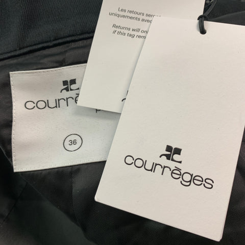 COURREGES Size 4 Black Polyester Blend Cropped Jacket