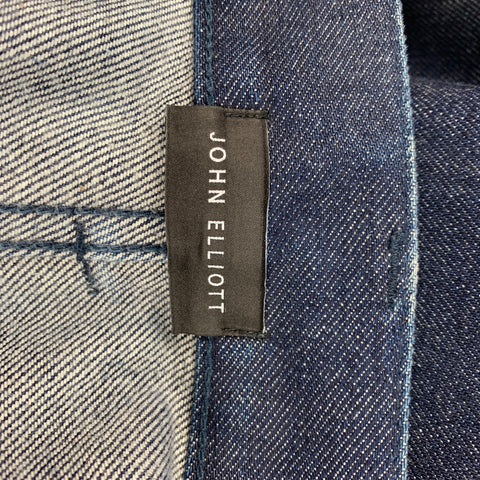 JOHN ELLIOTT Size 33 Indigo Cotton Polyurethane Slim Jeans