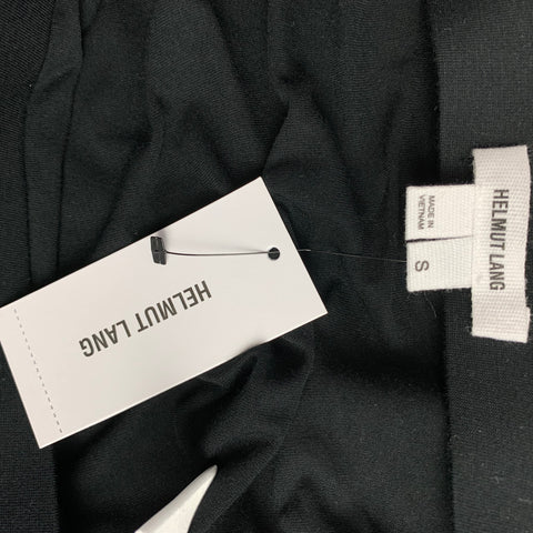 HELMUT LANG Taille S Mini jupe froncée en jersey noir modal