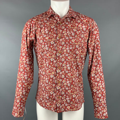 ABARROTE DE DISENO Size M Red & White Floral Not Listed Long Sleeve Shirt