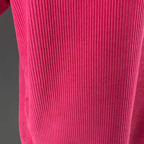 DREW HOUSE Size L Pink Corduroy Cotton Patch Pocket Short Sleeve Shirt