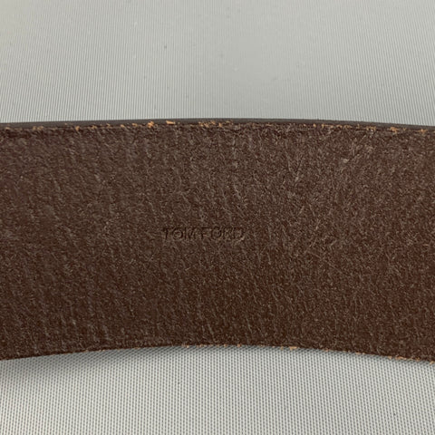 TOM FORD Size 38 Brown Leather Belt