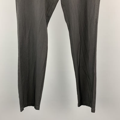 SAGE DE CRET Size L Black  Polyester Zip Fly Casual Pants