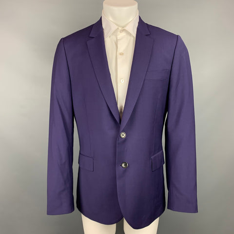 PS by PAUL SMITH Size 42 Purple Wool Notch Lapel Sport Coat