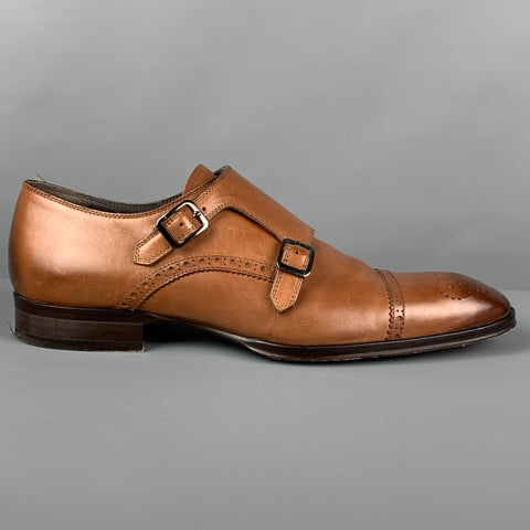 TO BOOT NY Size 9 Brown Perforated Leather Cap Toe Loafers