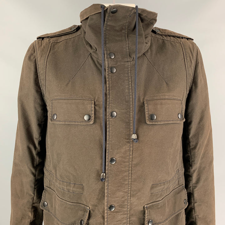 3.1 PHILLIP LIM Size L Brown Cotton Utility Coat