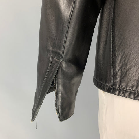 RALPH LAUREN Purple Label Size XL Size 44 Black Lambskin Bomber Jacket