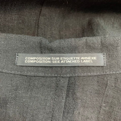 YOHJI YAMAMOTO Taille S Veste en rayonne / lin froissée noire