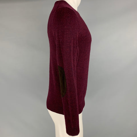 J.CREW Size M Burgundy Merino Wool Crew Neck Pullover