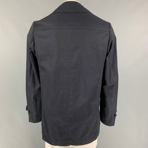 COMME des GARCONS HOMME Size L Navy Cotton Double Breasted Coat