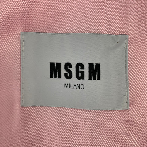 Abrigo cruzado con solapa de muesca de lana y poliéster rosa talla 8 de MSGM