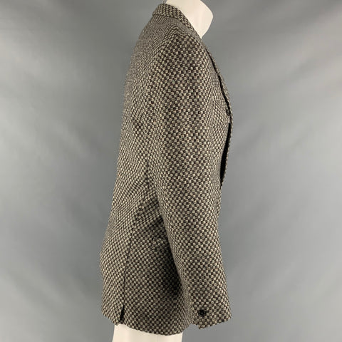 GIANNI VERSACE Taille M Manteau de sport à bouton unique noir taupe
