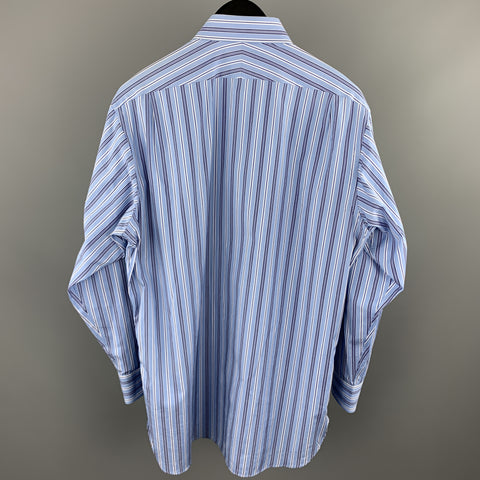 RALPH LAUREN Purple Label Size M Blue Cotton Long Sleeve Shirt