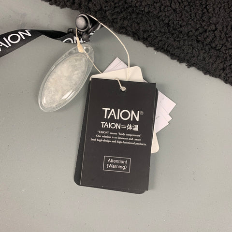 TAION Black Quilted Nylon Scarves