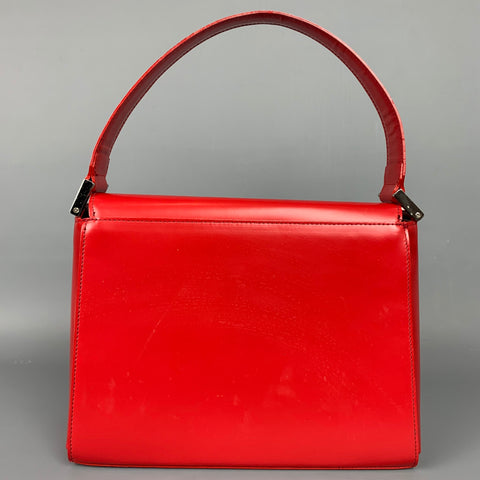 JUNYA WATANABE Red Leather Silver Tone Hardware Handbag
