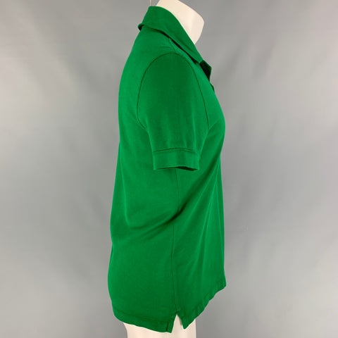 TOM FORD Size S Green Pique Buttoned Collar Polo