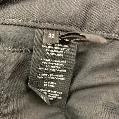HELMUT LANG Size 32 Black Cotton Cropped Casual Pants