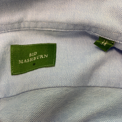 SID MASHBURN Size L Blue White Tuxedo Long Sleeve Shirt