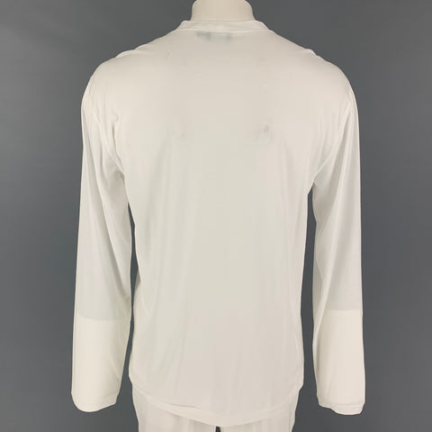GIORGIO ARMANI Size XL White Cotton Crew-Neck T-shirt