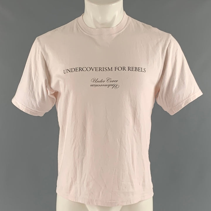 UNDERCOVER Size M Off White Black Graphic Cotton Short Sleeve T-shirt