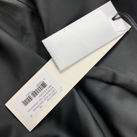 KRIS VAN ASSCHE Size 40 Black Patches Wool Notch Lapel Sport Coat