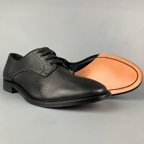 PAUL ANDREW Size 10.5 Black Leather Lace Up Shoes