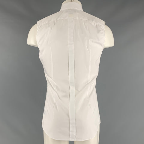 DOLCE &amp; GABBANA Taille 38 Chemise sans manches en coton uni blanc