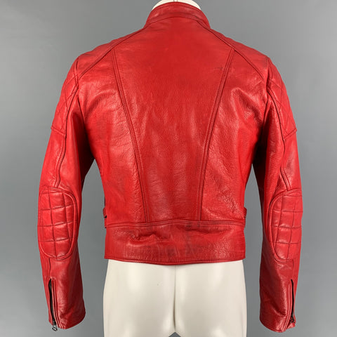 BELSTAFF Size S Red Leather Racing Perfecto Blouson Motorcycle Jacket