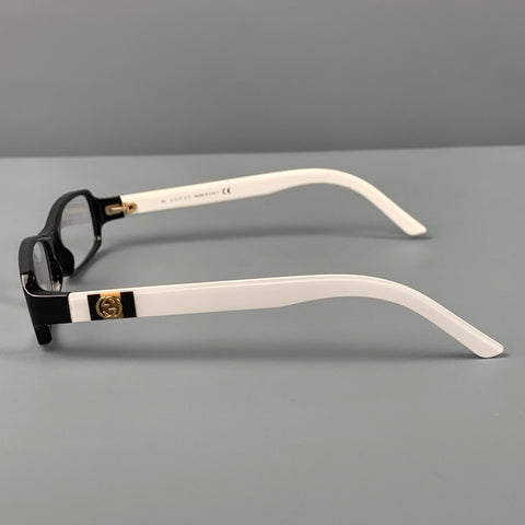 GUCCI Black & White Acetate Prescription Eyewear