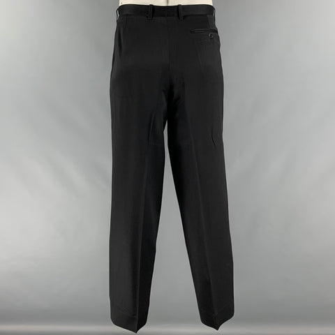 KENZO Size L Black Wool Cropped Suit