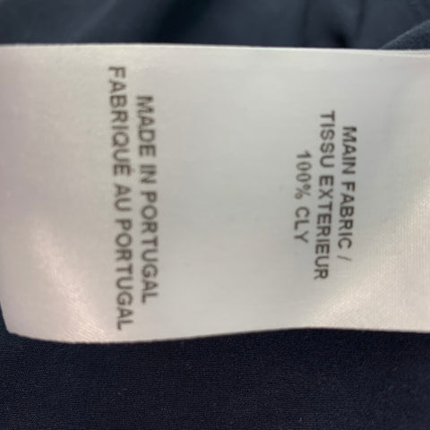 OFFICINE GENERALE Size M Navy Cotton Blend Camp Short Sleeve Shirt