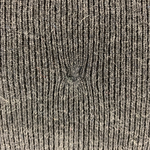 ESCADA Size 6 Charcoal Multicolour Wool Embroidered  Turtleneck Pullover
